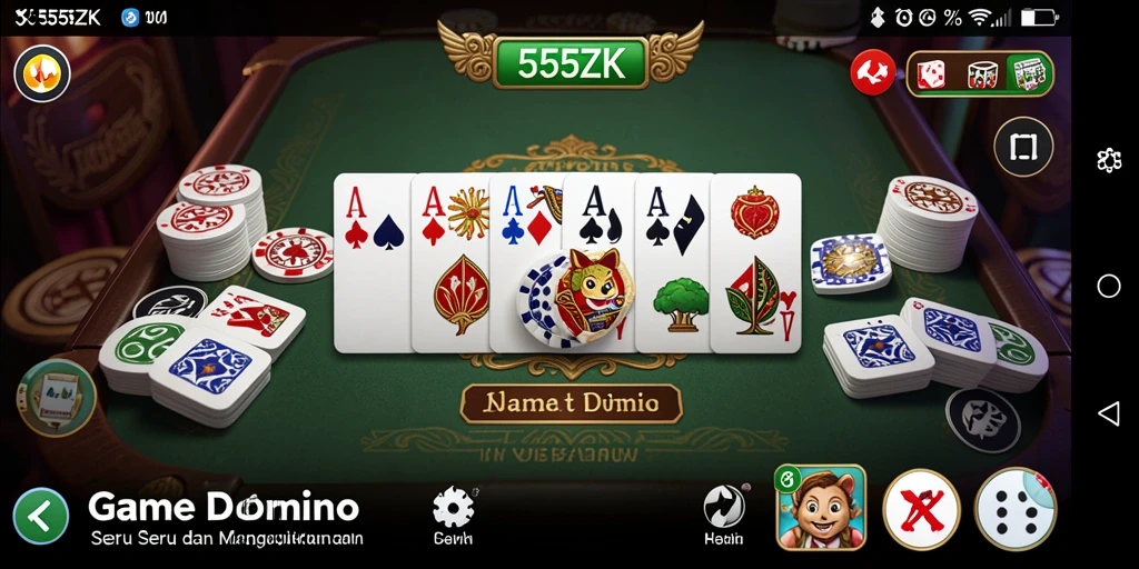 Gameplay 555ZK yang menarik dalam permainan Domino.