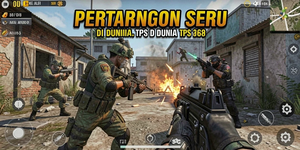 Screenshot gameplay 8768 menampilkan aksi tempur seru dan karakter yang dapat dikustomisasi.