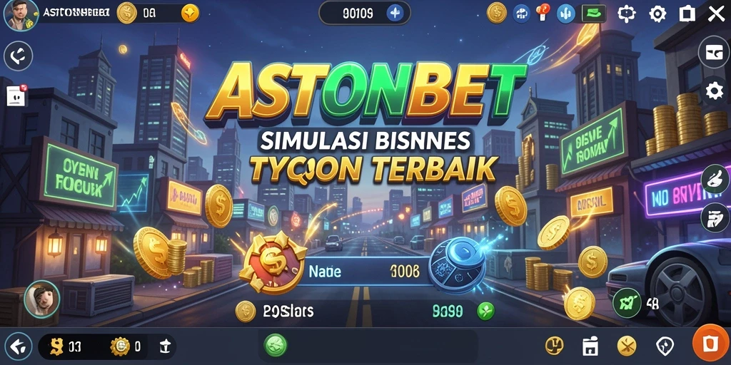 Tampilan gameplay ASTONBET yang menarik dengan berbagai elemen Tycoon yang seru.