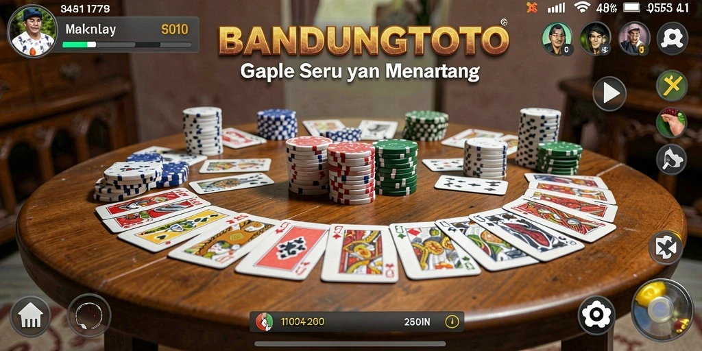 Screenshot menunjukkan gameplay Gaple yang menarik dan menyenangkan.