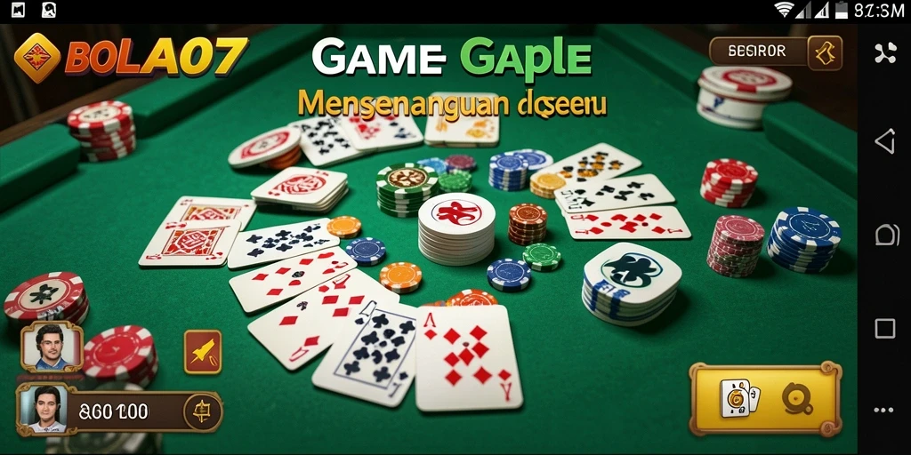 Gameplay seru Gaple di BOLA07 dengan teman-teman.