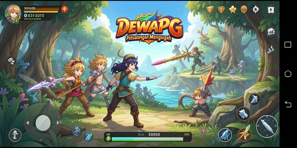Gameplay seru DEWAPG dengan karakter anime menarik.