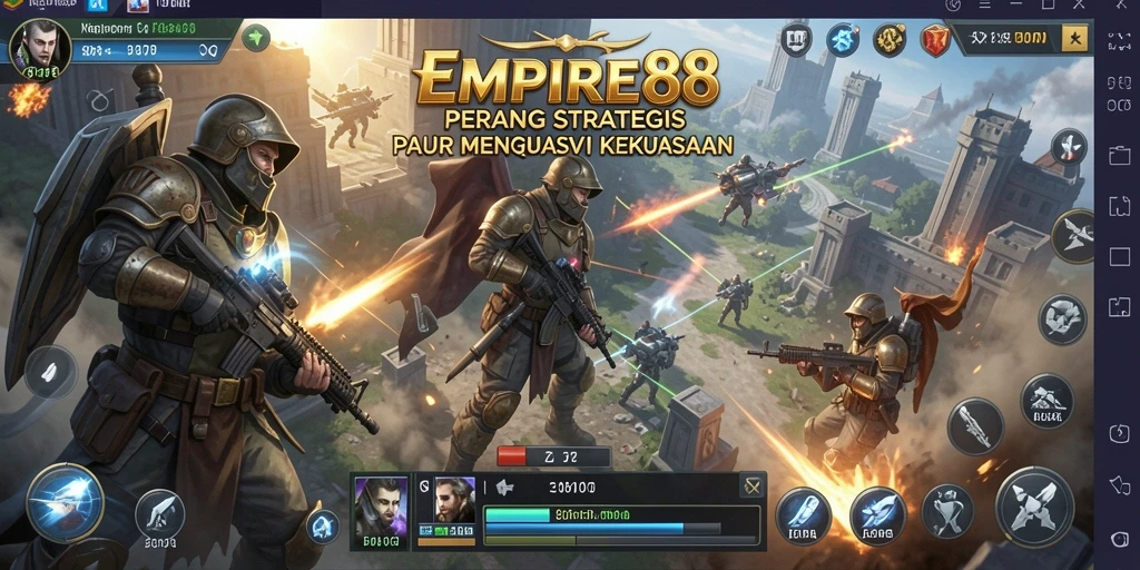 Tampilan gameplay strategis yang mendebarkan dari EMPIRE88.
