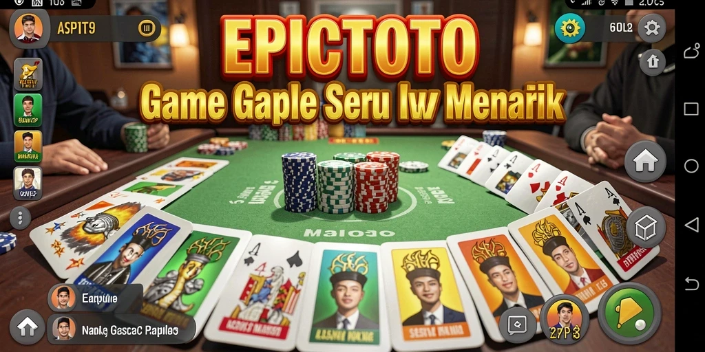 Tampilan gameplay Gaple yang seru di EPICTOTO.