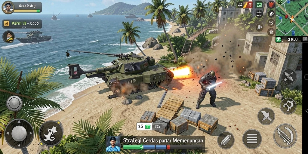 Tampilan gameplay seru dan menegangkan dalam F7F7.