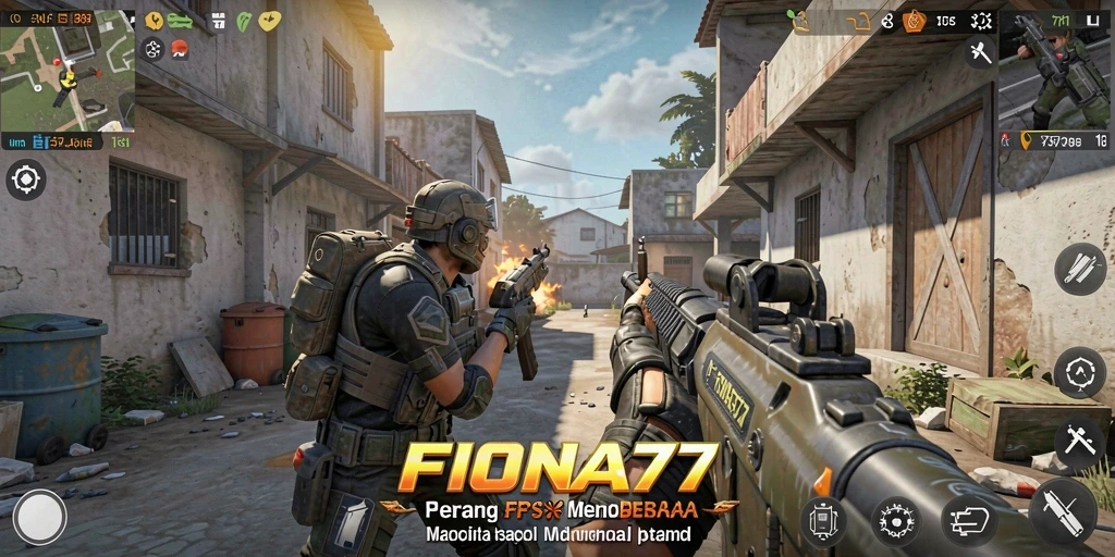 Tampilan aksi mendebarkan dalam gameplay FIONA77, penuh dengan strategi dan adu keterampilan.