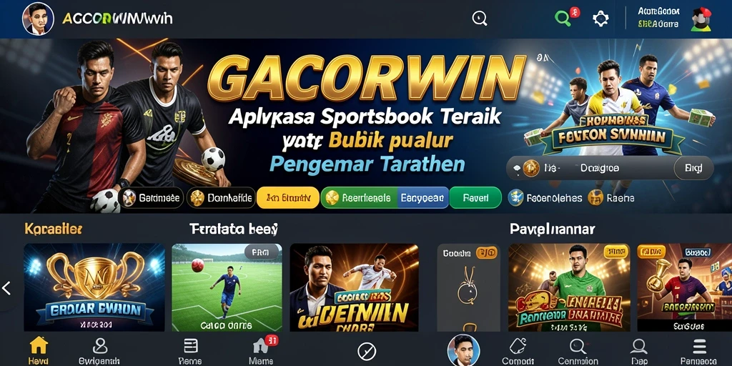Tampilan menarik dan interaktif dalam aplikasi Sportsbook GACORWIN.