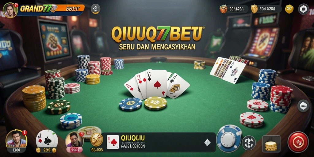 Tampilan gameplay QiuQiu di GRAND77BET yang seru.
