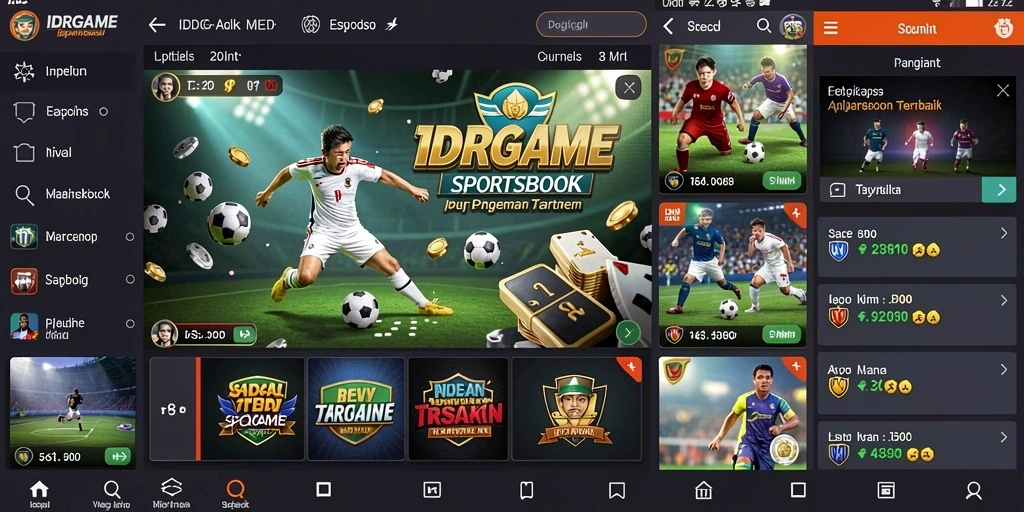 Tampilan menarik dari gameplay aplikasi Sportsbook IDRGAME.