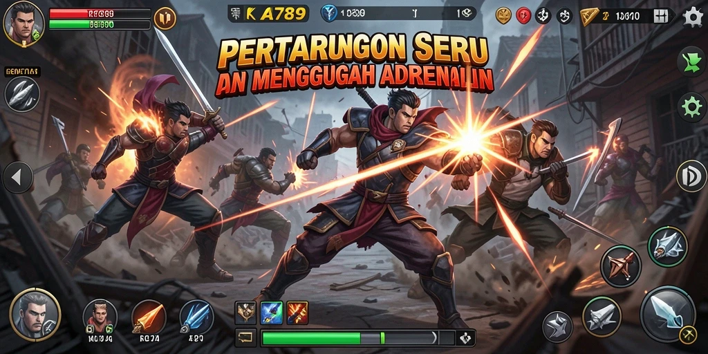 Tangkapan layar KA789 menampilkan aksi bertarung yang mendebarkan.