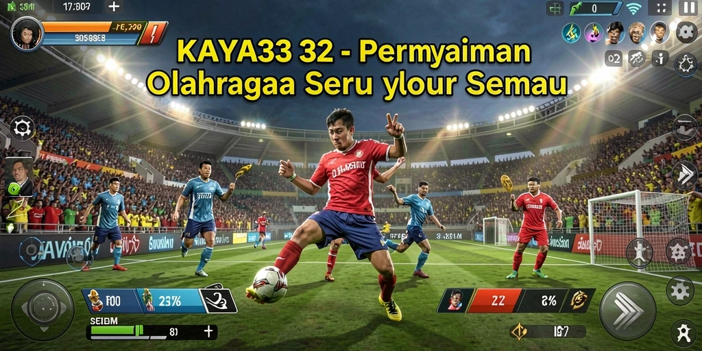Screenshot gameplay KAYA33 dengan aksi olahraga yang mendebarkan.