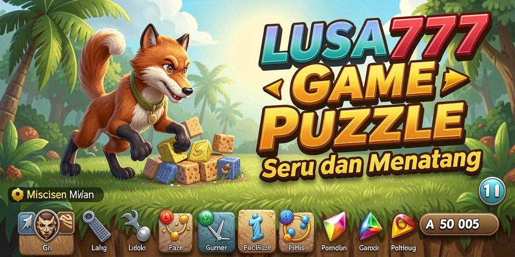 Tampilan seru dari gameplay Puzzle LUSA777 yang menantang.