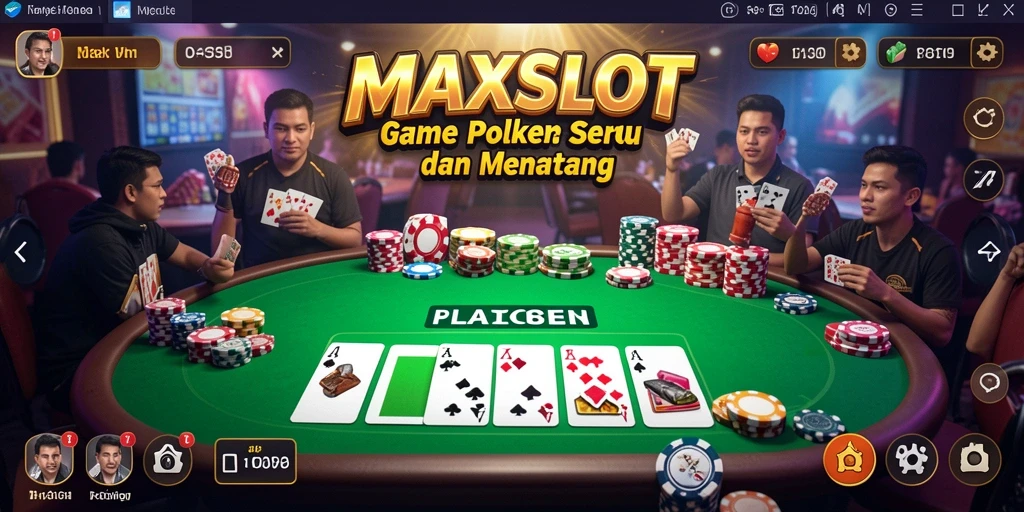 Gameplay menarik dan menegangkan dari MAXSLOT di platform Poker.