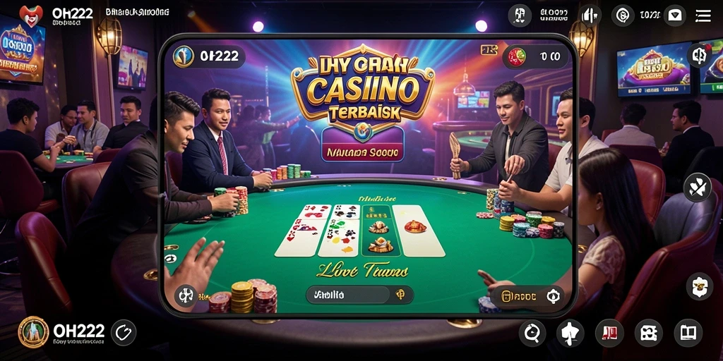 Tampilan gameplay Live Casino yang mendebarkan di OH222.