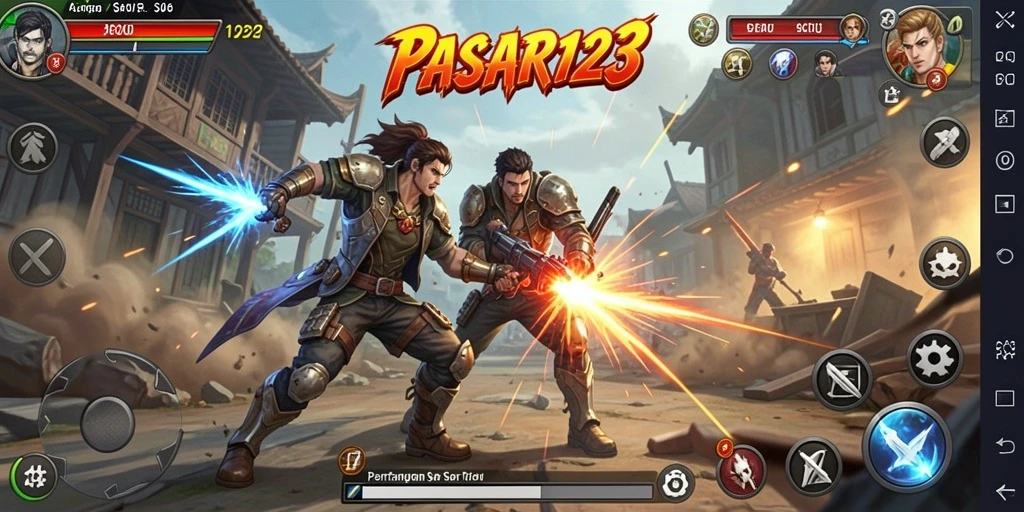 Tangkapan layar gameplay PASAR123 menampilkan aksi seru dan grafis menawan.