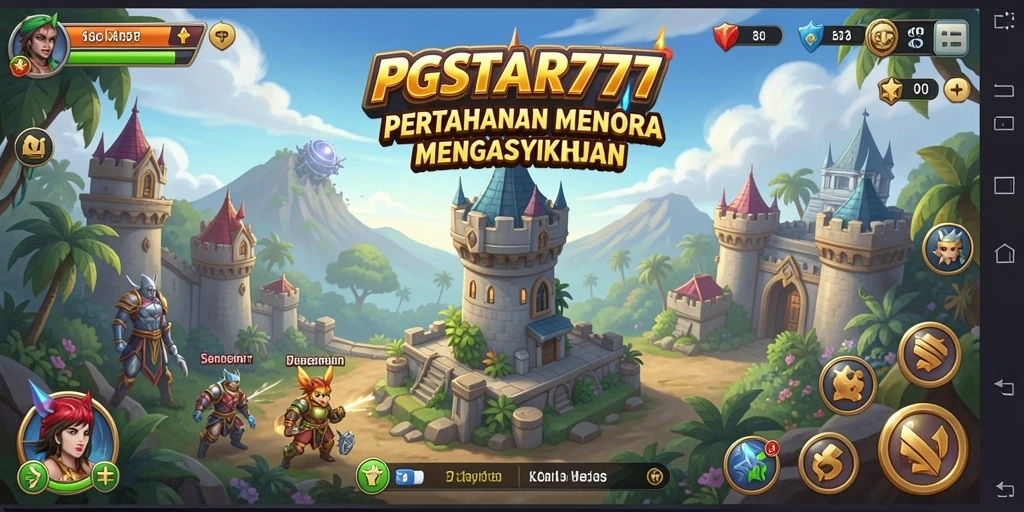 Tangkapan layar PGSTAR777 menampilkan aksi menara pertahanan yang seru dan strategis.