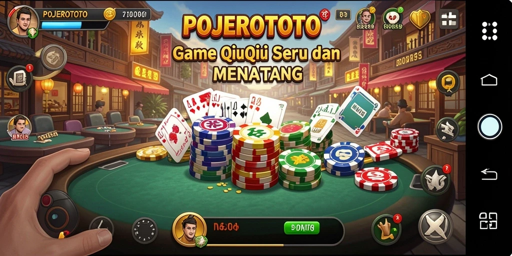 Screenshot gameplay POJEROTOTO menunjukkan keseruan bermain QiuQiu.