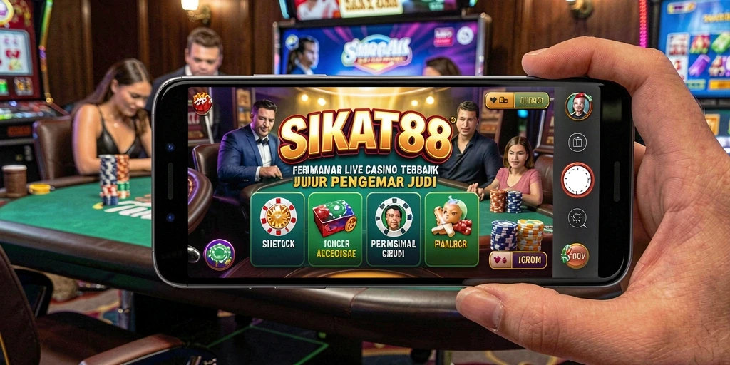 Tampilan gameplay SIKAT88 yang mengasyikkan dengan dealer langsung.