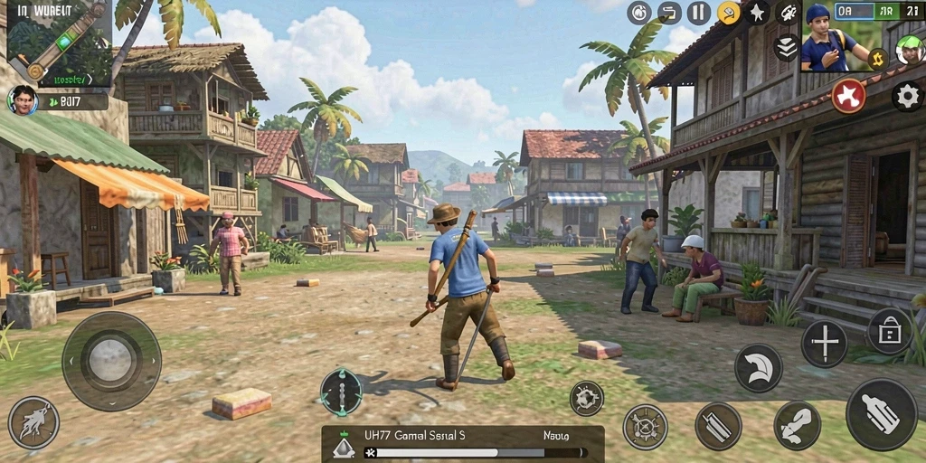 Tampilan gameplay UH77 dengan level yang penuh warna dan tantangan menarik.