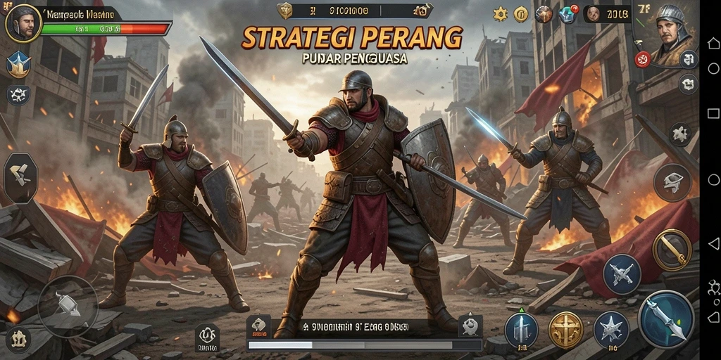 Screenshot menunjukkan pertempuran strategi yang intens di Z18.